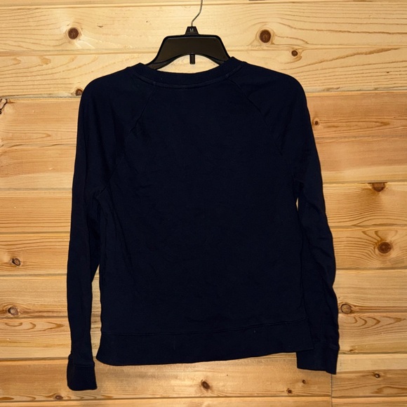 Nautica Women's Navy Blue Logo Crew Neck Sweatshirt - Picture 4 of 5